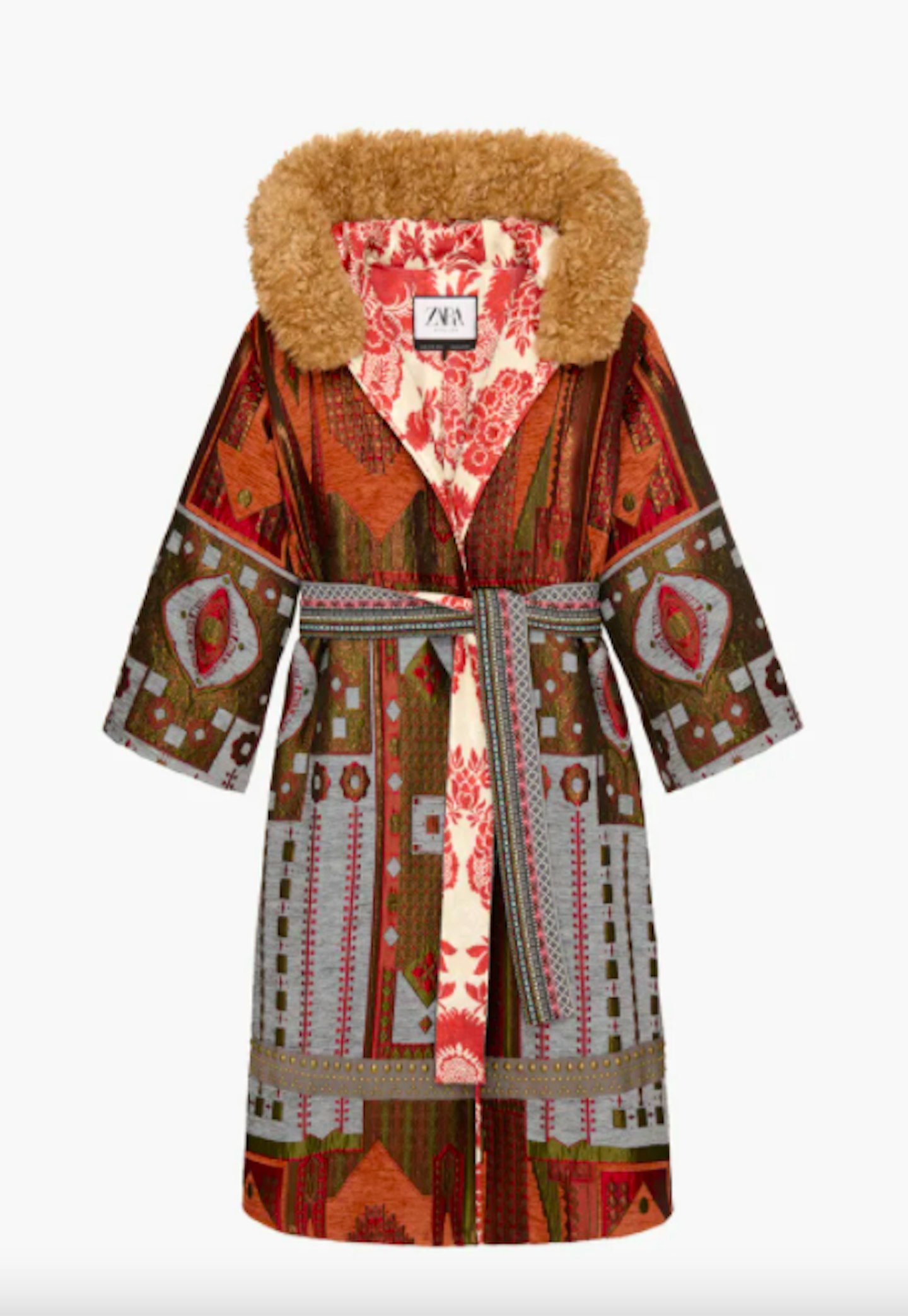 Special edition jacquard coat zara deals